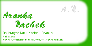 aranka machek business card